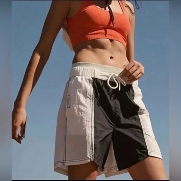 NWOT Free People FP Movement Sun Daze BoardShorts Navy Combo Colorblock XS & S - Picture 1 of 16